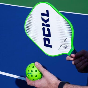 PCKL Launch Series – преміум ракетка для піклболу | Одобрено USA Pickleball | Фібергласова поверхня з великою зоною удару | Серцевина Honeycomb, колір Weiss/opulenter Garten
