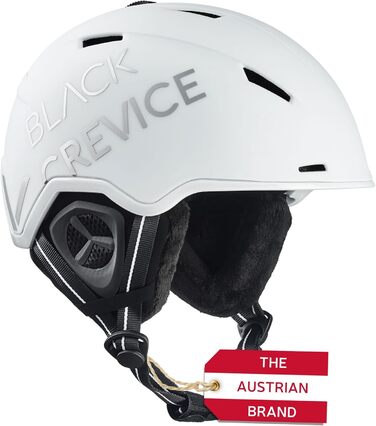 Лижний шолом Black Crevice Vail, ударостійкий, спортивний дизайн, для чоловіків та жінок, дихаючий, регульований розмір, білий матовий/сріблястий, L (58-61 см)