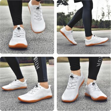 Geweo Взуття для пішохідних прогулянок без шкарпеток: зручні кросівки для жінок та чоловіків з широкою передньою частиною, легкі спортивні черевики для фітнесу, джогінгу, трекінгу, туризму. Розміри 37-47 EU, Zero-Drop підошва. Унісекс.