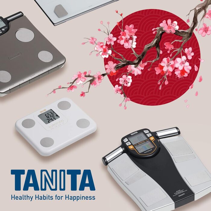 ТANITA BC-730 компактні ваги-аналізатор складу тіла, 9 вимірювань, білий, легкі, інтуїтивний дисплей