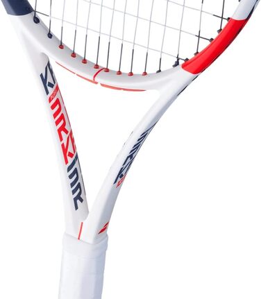 Тенісна ракетка Babolat Pure Strike 103 (3 покоління), натягнута, 16 г біла струна Babolat Syn Gut, середня натяжка, ручка 4 3/8