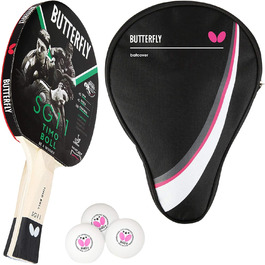 Набір для настільного тенісу Butterfly Timo Boll SG11: ракетка, чохол Drive Case, 3 м'ячі ITTF R40+ | Набір для хобі