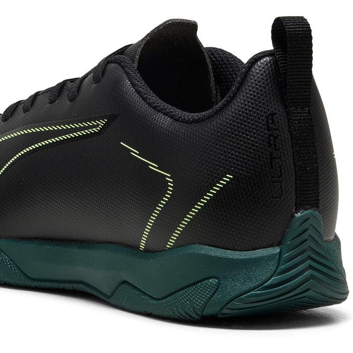 Дитячі футбольні бутси PUMA Ultra 6 Play It Jr для гри на твердих поверхнях (32 EU, Puma Black Fizzy Light Green)