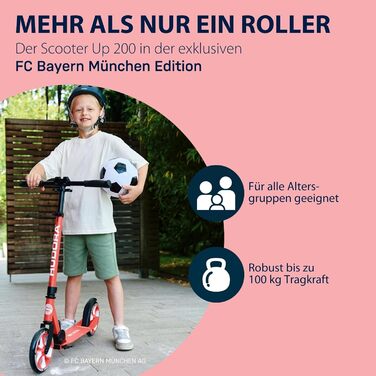 HUDORA BigWheel® 205 Advanced Scooter: Комфортний алюмінієвий самокат для ваги до 100 кг, регульована висота та складний дизайн - ідеальний для дітей, підлітків та дорослих