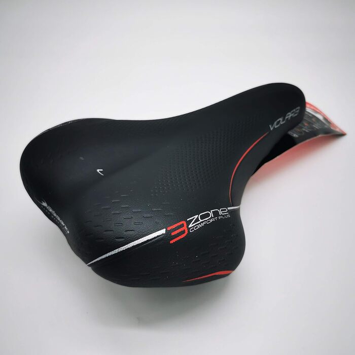 Сідло Selle Bassano Volare L Comfort Plus для жіночого міського/трекінгового велосипеда, 3 зони, чорне