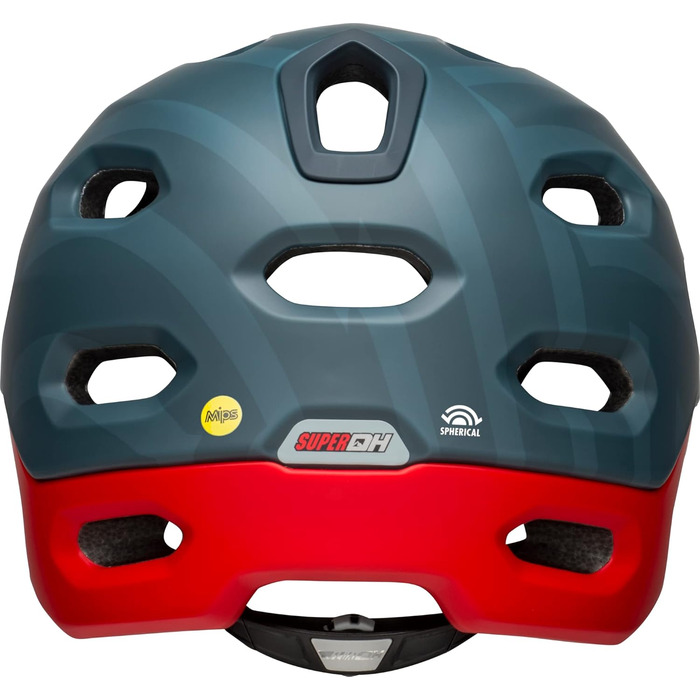 Велошолом Bell Super DH Spherical Prime матовий синьо-червоний, для даунхілу, розмір L