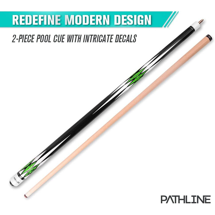Професійний більярдний кий Pathline Billard-Queuestab з канадського клена (147,3 см) – 4 кольори, вага 510-595 г