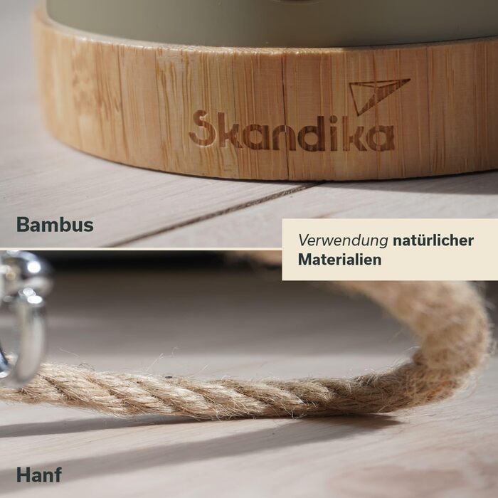 LED кемпінгова лампа Skandika Kiruna beige: ретро дизайн, power bank, регулювання яскравості, USB, сталеве підсвісник, 200 годин роботи