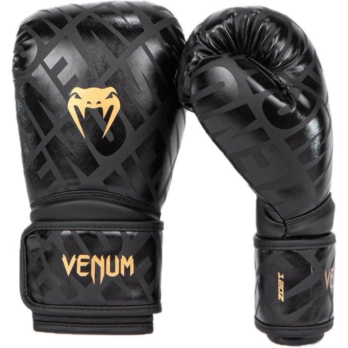 Боксерські рукавички Venum Contender чорного та золотого кольору, 14 Oz, Contender 1.5 XT