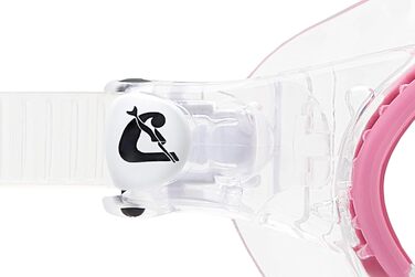 Маска для плавання CRESSI Mini Cobra Junior (7-15 років) прозора/рожева. Антифог, антиподряпини, UV-захист, силікон, мікрорегульовані застібки для басейну та моря