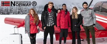 Чоловічий теплий халат Geographical Norway Tangata Herren, червоний (S, Königsblau Schwarz)