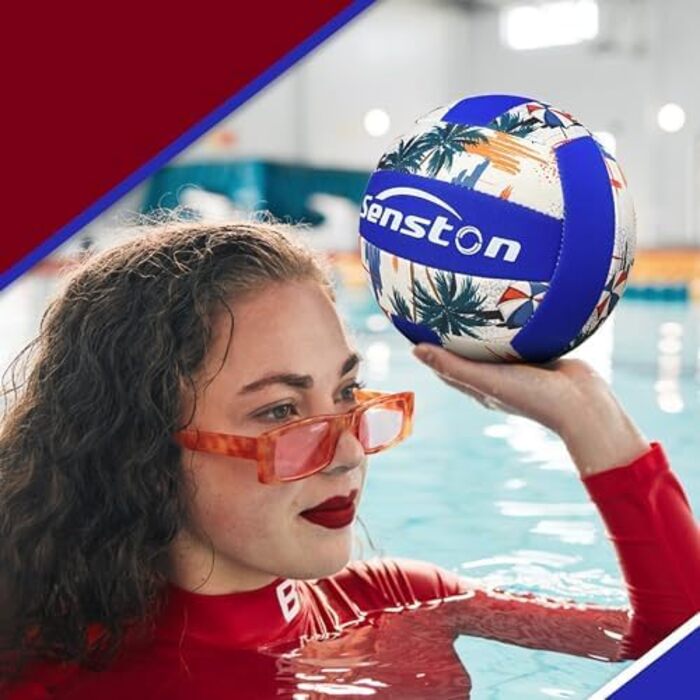 Волейбольний м'яч Senston для пляжу та активного відпочинку, водонепроникний, м'яка поверхня, блакитний колір