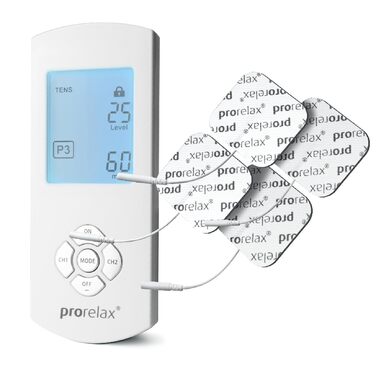 Prorelax TENS/EMS Duo Comfort: електростимулятор для зняття болю та м'язового масажу | 2 терапії в одному пристрої | Великий дисплей