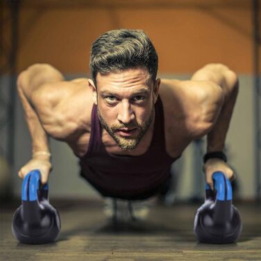 Гиря Body & Mind 2-20 кг для фітнесу та силових тренувань, професійна пластикова гіря для кросфіту, бодібілдингу та домашніх тренувань