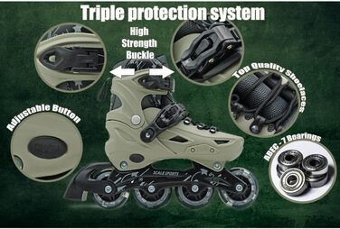 Регульовані ролики з підсвічуванням - дитячі ролики для інлайнів для дітей та дорослих S (11C-1.5 UK) сірі