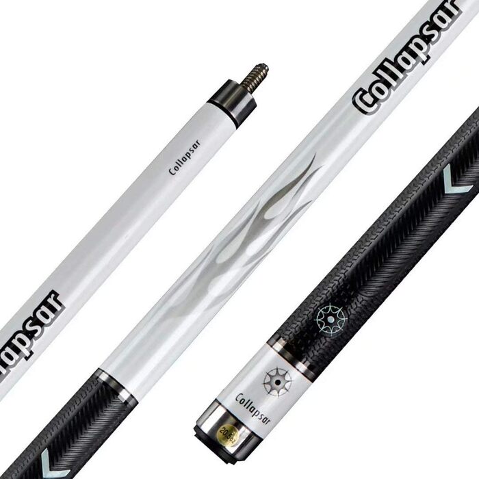 Більярдний кий COLLAPSAR R Serie 147 см, 2-секційний, з ручкою з PU, кленова деревина, білий, 19.5OZ