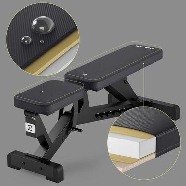 Складана універсальна фітнес-лава Zipro Pumpiron для дому і тренажерного залу, регульована спинка, для жиму лежачи, пресу, гантелей, багатофункціональна