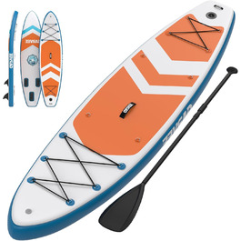 Надувне SUP дошка Stand Up Paddle Board 10.6ft з аксесуарами, антиковзаюче EVA покриття, легка сумка, насос, для підлітків та дорослих (Sunset Chevron)