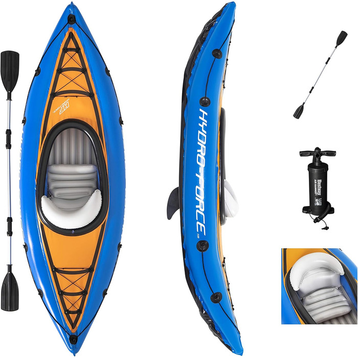 Надувний каяк Bestway Hydro-Force Cove Champion з веслом, 275 x 81 см
