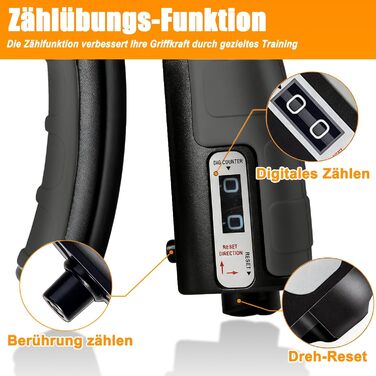 Тренування передпліччя Handtrainer: регульований опір 5-60 кг, ергономічний дизайн, для спортсменів (чорний)