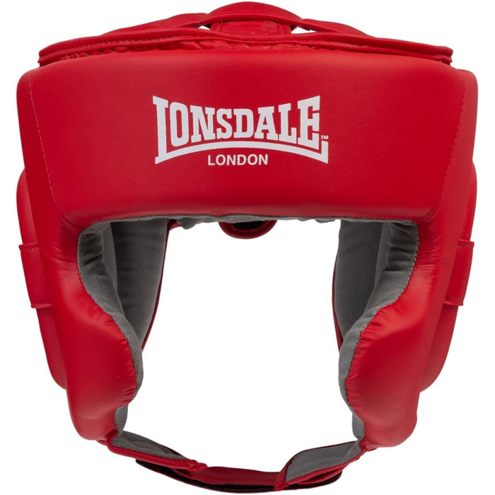Боксерський шолом Lonsdale Stanford S/M червоно-білий, унісекс