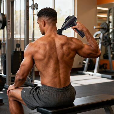 Масажер для м'язів: пістолет для масажу з 10 насадками, 30 швидкостей, для спорту та реабілітації