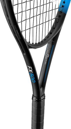 Тенісна ракетка Dunlop FX 500 LS 285г, турнірна, чорна-синя, без струн