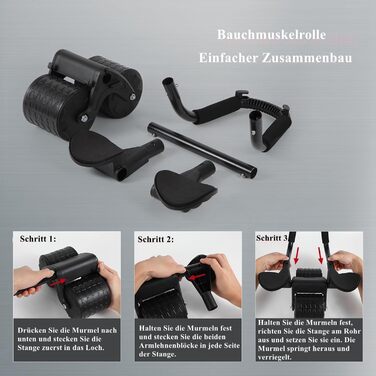 Ролик для пресу з автоматичним відскоком та підтримкою ліктів, чорний