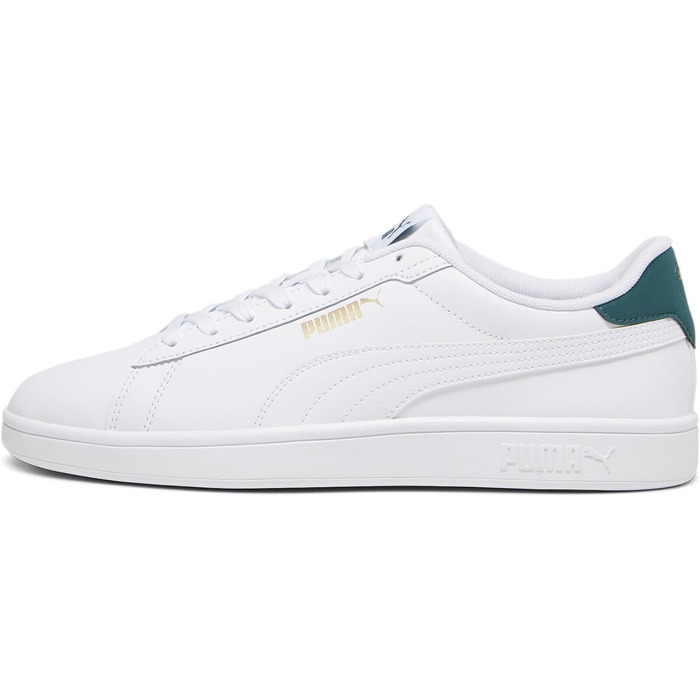Кросівки PUMA Smash 3.0 L унісекс, білі з малахітовим та золотим кольором, розмір 42 EU