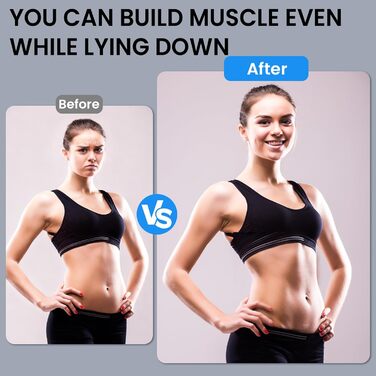 EMS тренажер для пресу, електричний з 10 режимів та 30 інтенсивностями, пристрій для тренувань EMS, зарядка Type-C, для формування м'язів пресу, показник витрати калорій