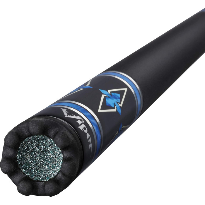 Більярдний кий Viper Sinister, 147.3 см, чорний з синьо-сріблястим інлеєм, 21 унція