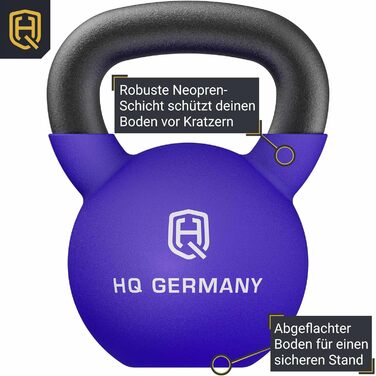 Гиря HQ Germany неопрено́ва, суцільнолита, 2-32 кг, набір, ±2%