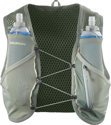 Гідратаційний жилет Salomon Active Skin 8 для бігу, трекінгу, MTB, унісекс, з пляшками, розмір XS, зелений