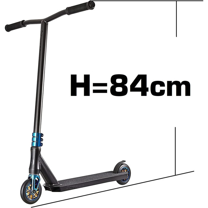 Трюковий самокат Chilli Pro Reaper 110 мм Ocean Neochrome Blue з наклейкою F26 і гриптейпом Fantic26 Team