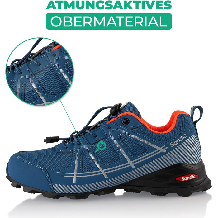 Черевики для трекінгу та трейлраннінгу для жінок та чоловіків. Дихаючі туристичні черевики. Колір: блакитний, сірий. Розмір: 46 EU