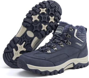 Зимові черевики для жінок, снігоступи, антиковзаючі чоботи, зимові черевики 37-42 EU (41 EU, блакитні)