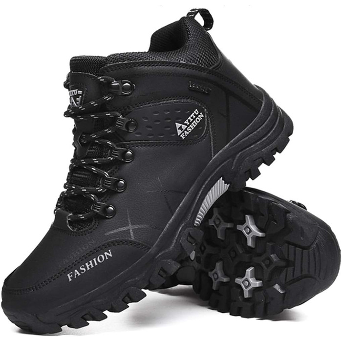 Чоловічі трекінгові черевики для туризму та бігу, чорні, водонепроникні, High Top (39 EU)