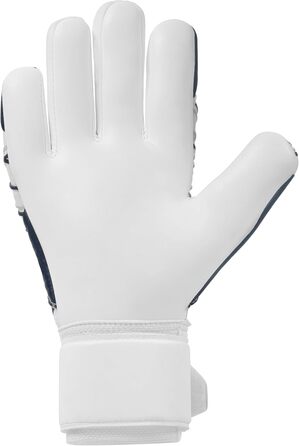 Воротарські рукавички uhlsport Supersoft HN - професійні для чоловіків та хлопчиків, з фіксацією пальців, білі/сині/срібні