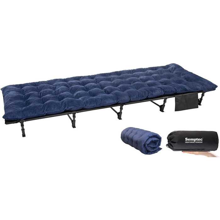Кемпінгове ліжко Semptec Urban Survival Technology з XL-матрацом, до 120 кг, зручне, надувне