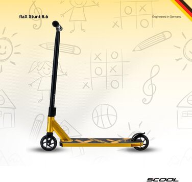 S'COOL Скутер для фристайлу – дитячий та міський скутер для дітей та підлітків (Золотий)