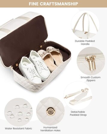 Сумка-мішок LOVEVOOK для подорожей: жіноча дорожня сумка-мішок з відділенням для взуття та мокрих речей, 2 шт. у наборі, 40 л, бежевий колір