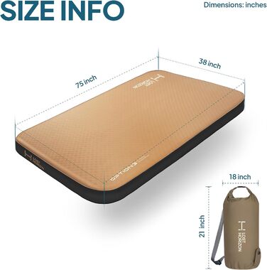 Каремат Lost Horizon Air Foam самонадувний 11 см з насосом (Large) - туристичний килимок для кемпінгу