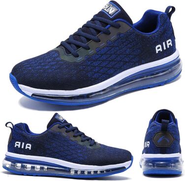 Кросівки для бігу Azooken: чоловічі та жіночі, для занять спортом, джогінгу, тенісу, бігу по вулицях, повсякденного носіння, активного відпочинку, фітнесу, трейлраннінгу. Розміри 36-47. Колір: білий, синій.