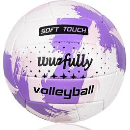 Волейбольний м'яч Wuzfully Kinder Soft Touch для пляжу та залу, розмір 5, фіолетовий