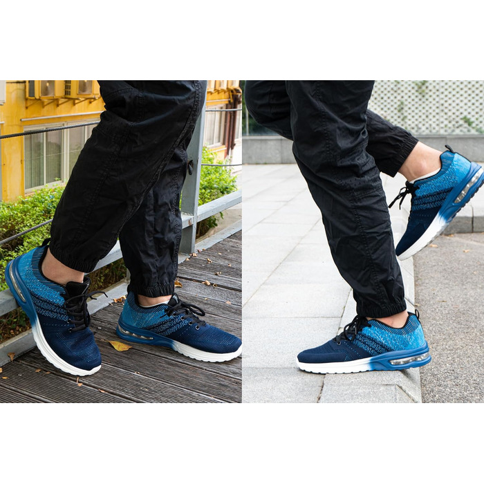 Спортивні кросівки Hitmars для чоловіків та жінок з повітряною подушкою, розмір 36-48 (48 EU, 1 Синій)