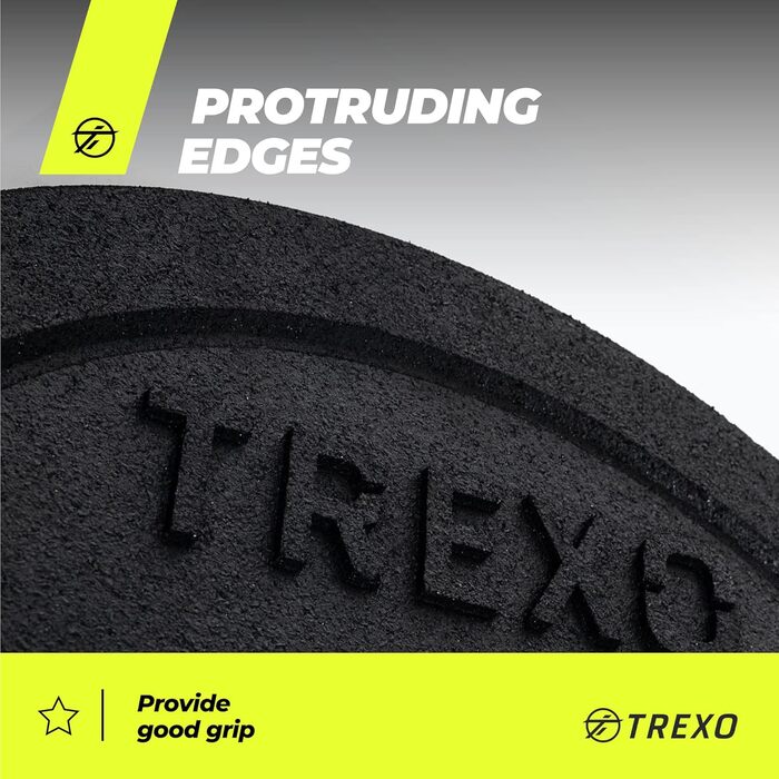 TREXO Олімпійський бампер-диск 0,5 кг для штанги, гума, 50 мм, для кросфіту та тренувань