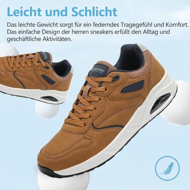 AX BOXING: Чоловічі кросівки/кеди. Легкі повсякденні, модні спортивні черевики з натуральної шкіри. Розміри 41-46 EU, колір коричневий. Розмір 45 EU