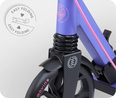 Самокат Movino Roller City Pro для дорослих і підлітків, складаний, до 100 кг, регульована висота, міцна конструкція, підшипники ABEC7