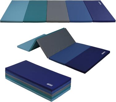 ALPIDEX Килимок для гімнастики та спорту, складаний, 185x78x3.2 см, блакитний, для дітей та дорослих