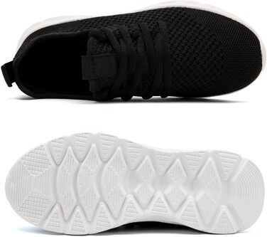 Жіночі кросівки для бігу та занять спортом: бігові, тенісні, для фітнесу та прогулянок (36 EU, чорно-білі)